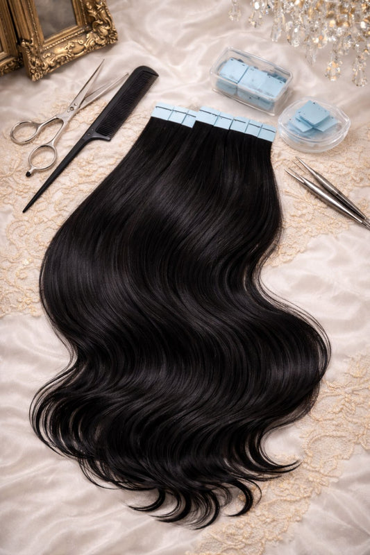 Extensii din par natural cu Tape-in, 65 cm (mini-tape ,3cm.)