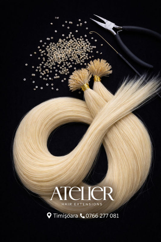 Extensii din par natural cu nanoring, 55 cm