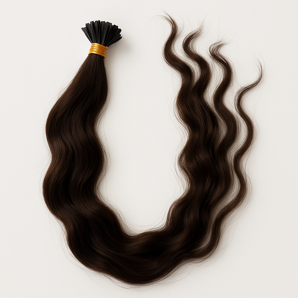 Natural wavy hair extensions-60 cm